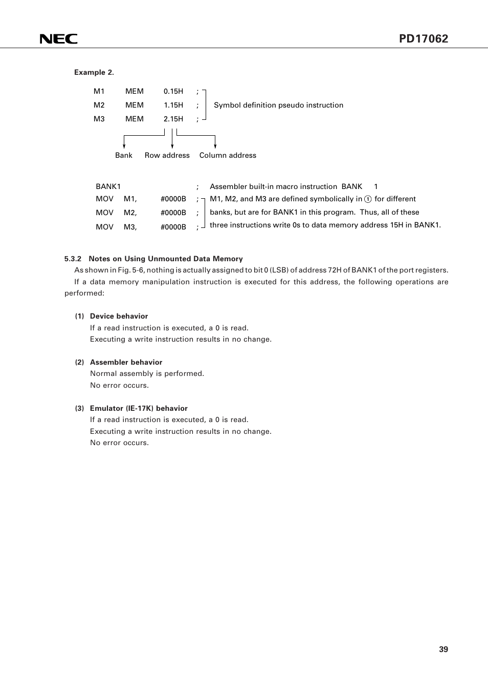 NEC PD17062 User Manual | Page 39 / 296