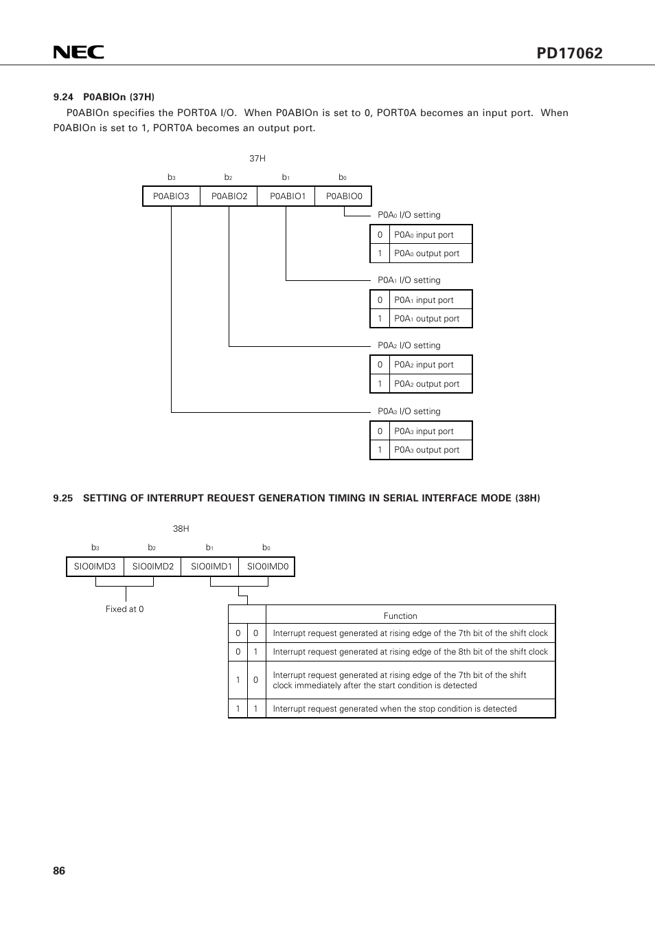 24 p0abion (37h) | NEC PD17062 User Manual | Page 86 / 296