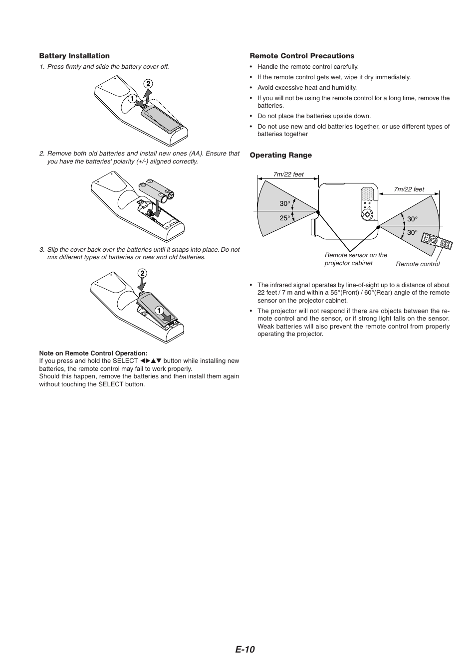 E-10 | NEC HT1000 User Manual | Page 14 / 66