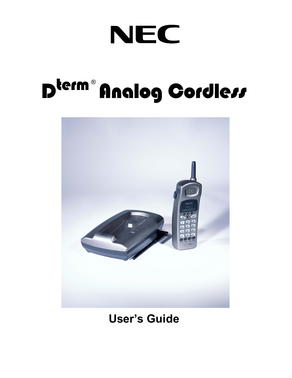 NEC Dterm Analog Cordless Telephone User Manual | 10 pages