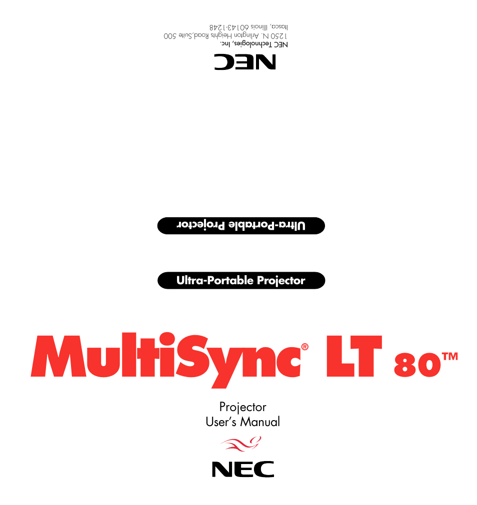 NEC MultiSync LT 80 User Manual | 45 pages