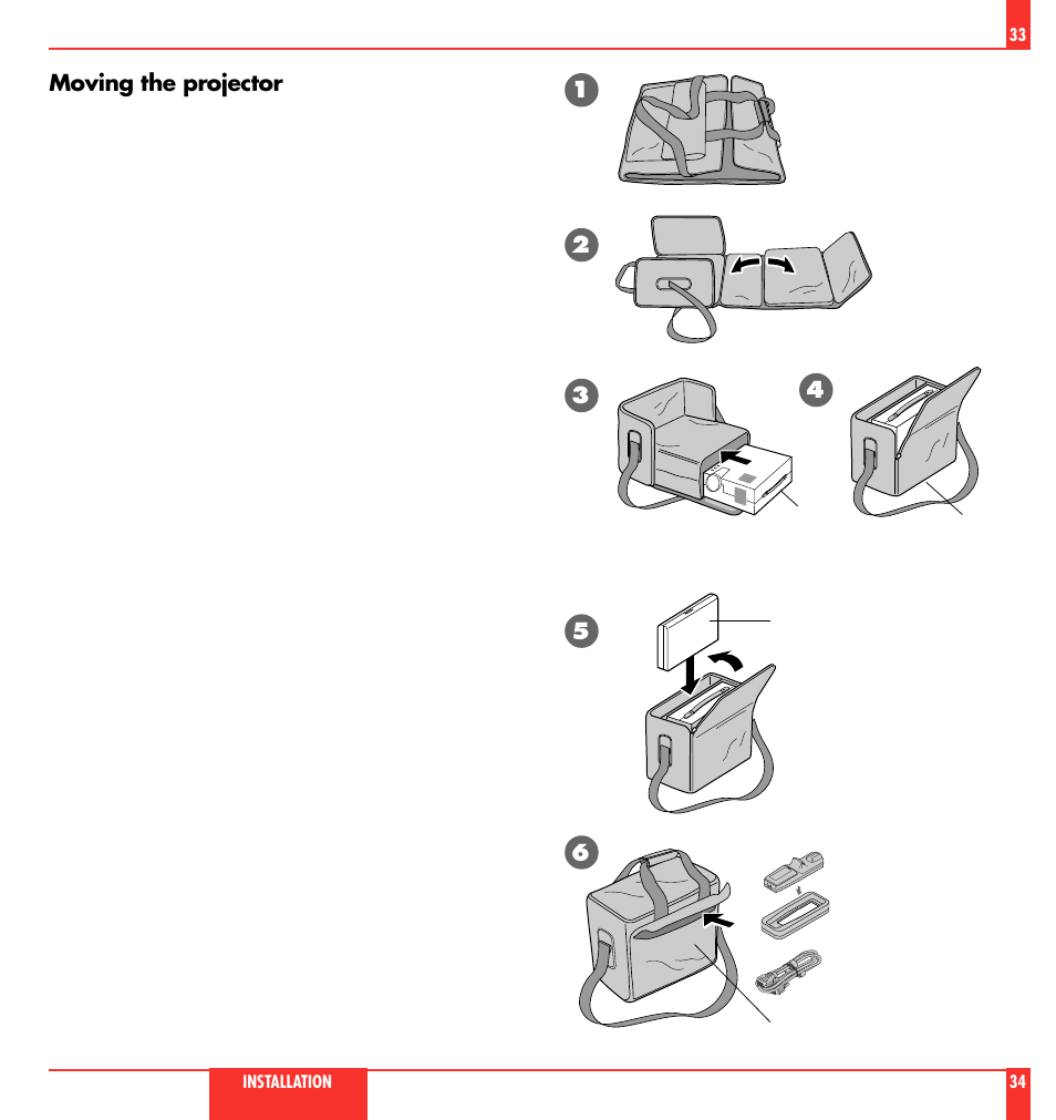Moving the projector | NEC MultiSync LT 80 User Manual | Page 18 / 45
