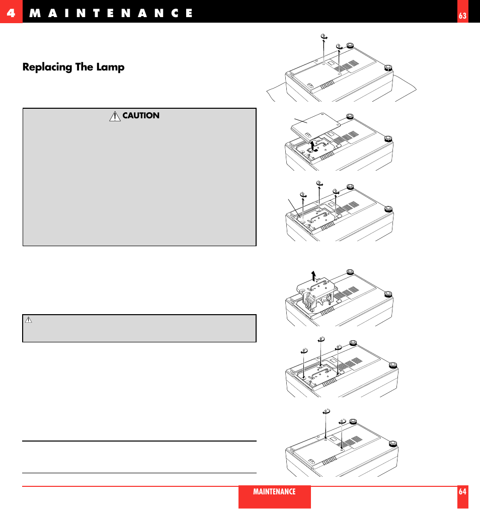 Replacing the lamp | NEC MultiSync LT 80 User Manual | Page 33 / 45