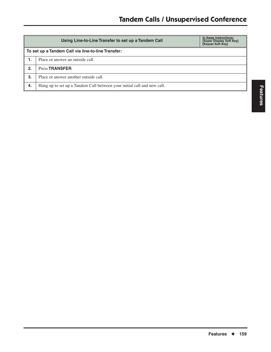 Tandem calls / unsupervised conference | NEC DSX 1093099 User Manual | Page 167 / 190