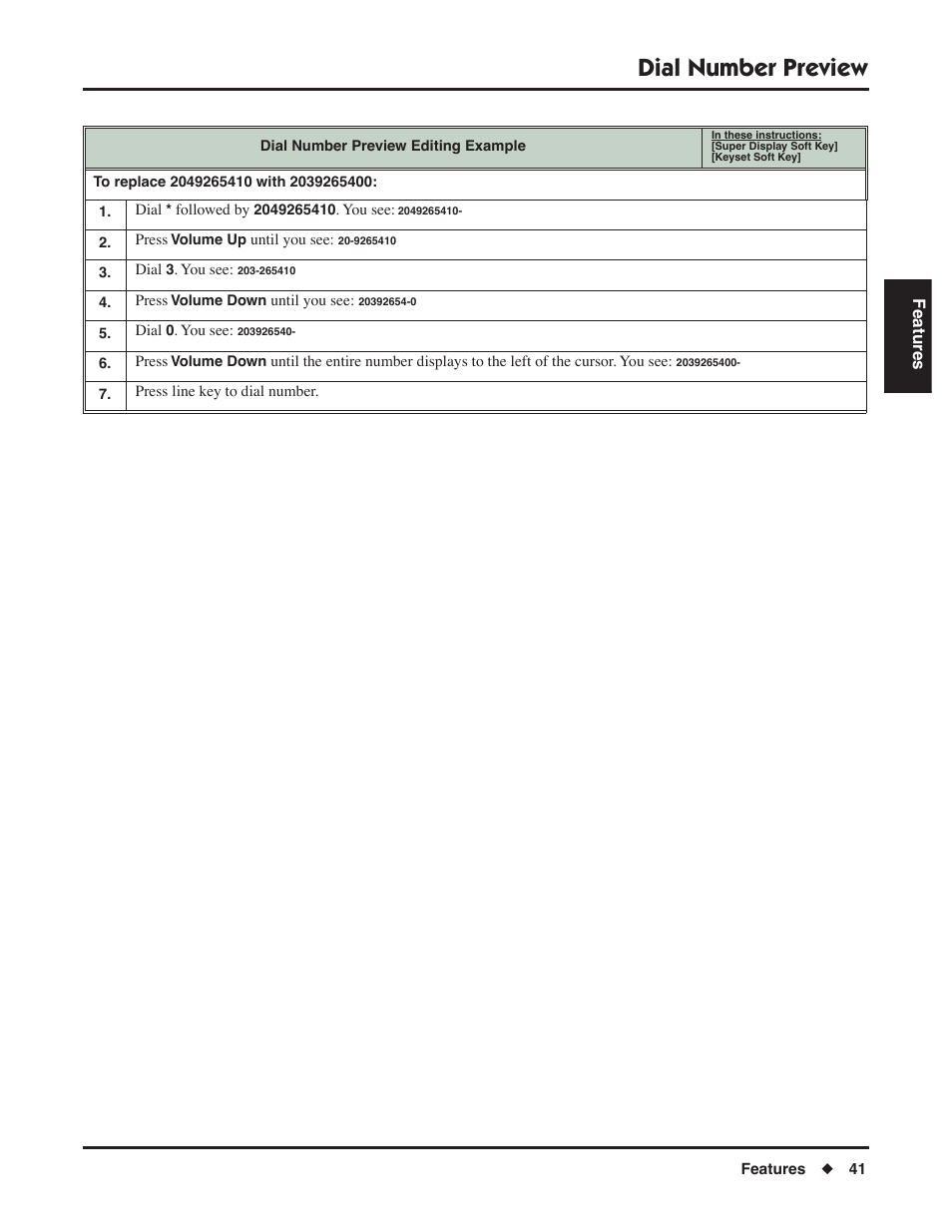 Dial number preview | NEC DSX 1093099 User Manual | Page 49 / 190
