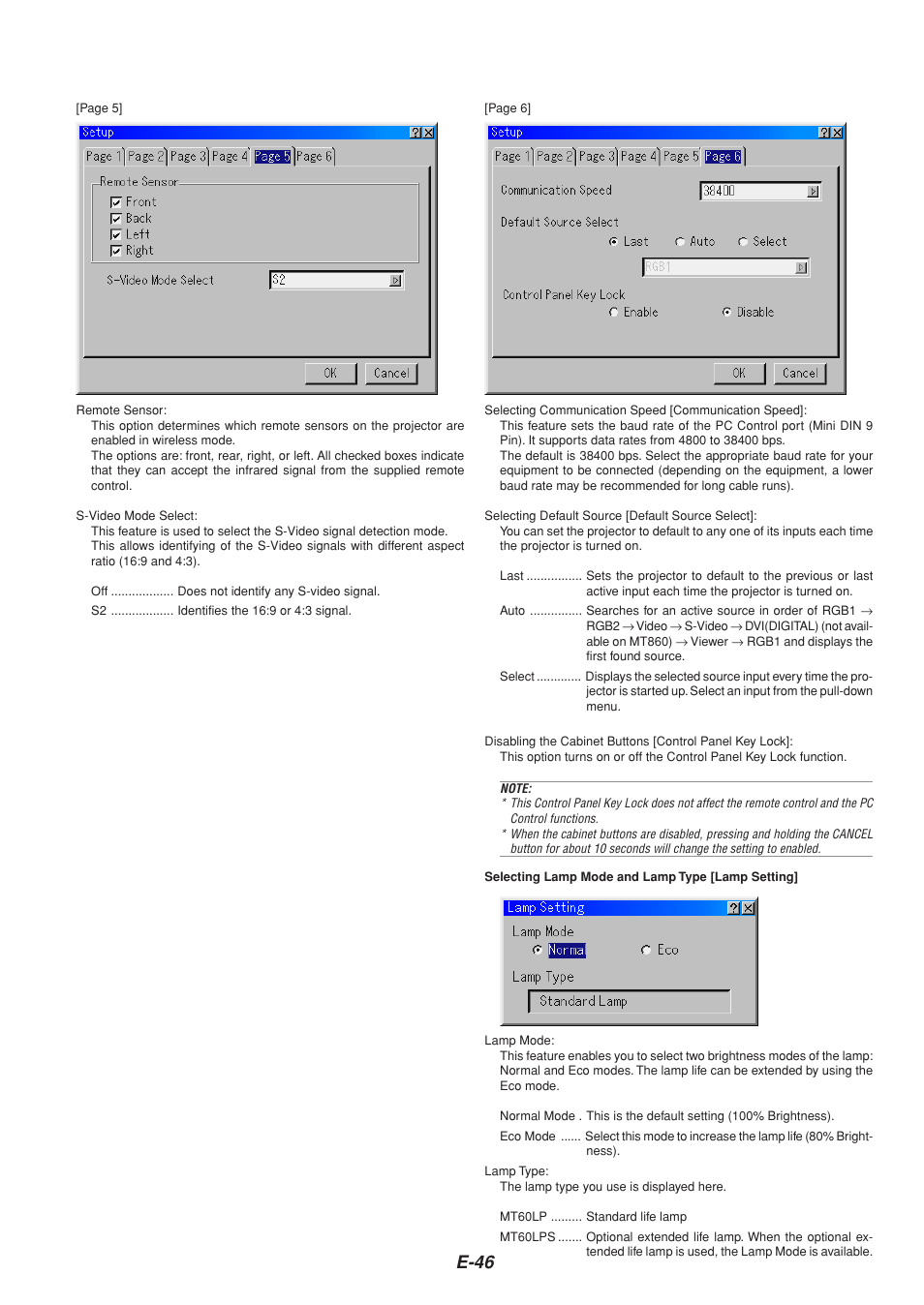 E-46 | NEC MT1065  EN User Manual | Page 46 / 65