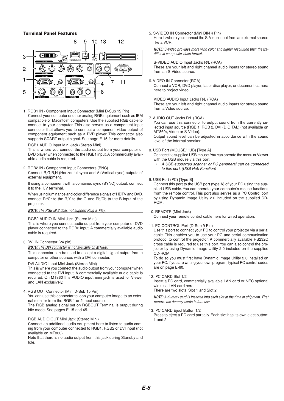 NEC MT1065  EN User Manual | Page 8 / 65