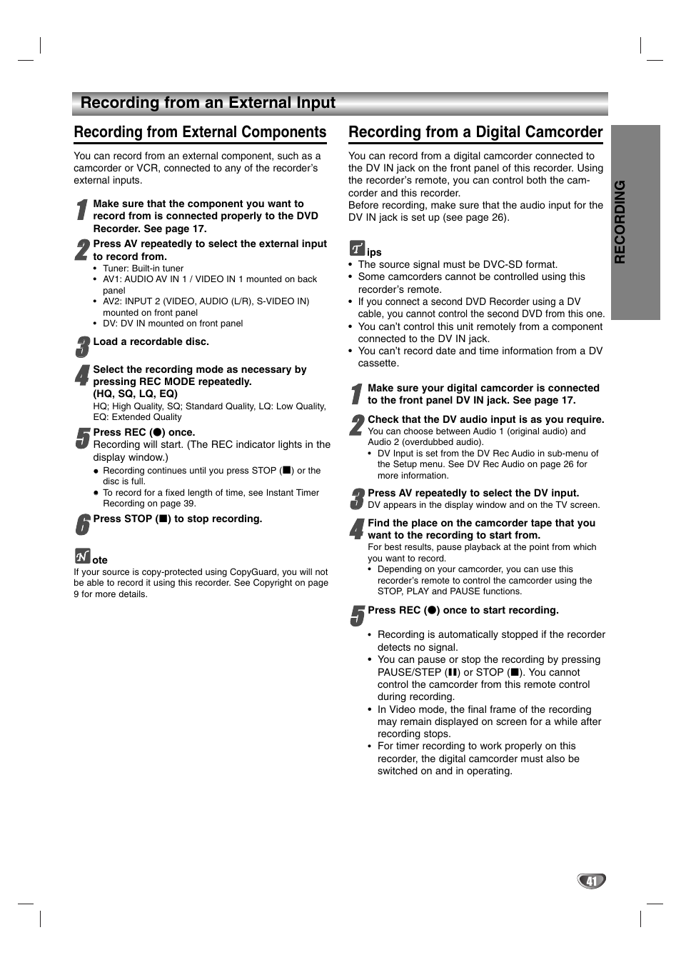 NEC NDR50 User Manual | Page 41 / 62