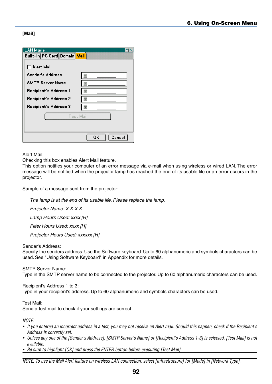 Mail | NEC LT380 User Manual | Page 102 / 133