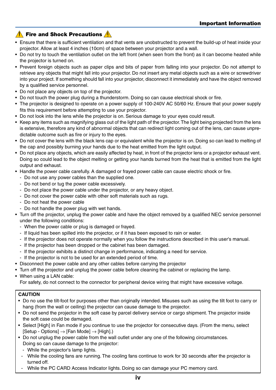 NEC LT380 User Manual | Page 6 / 133