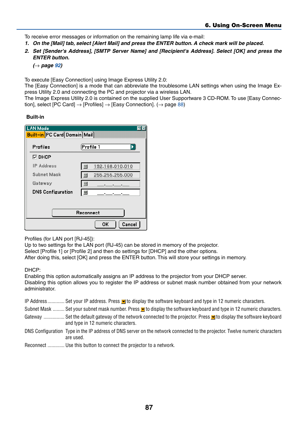 Built-in | NEC LT380 User Manual | Page 97 / 133