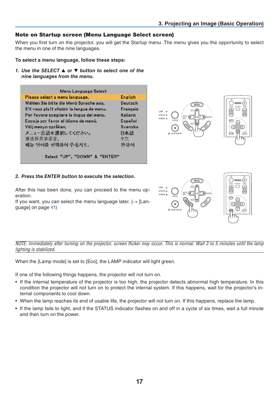 NEC NP40 User Manual | Page 25 / 74