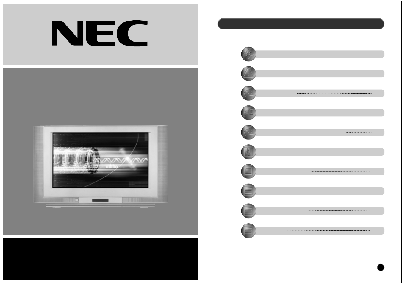 NEC PF28WT100 User Manual | 10 pages