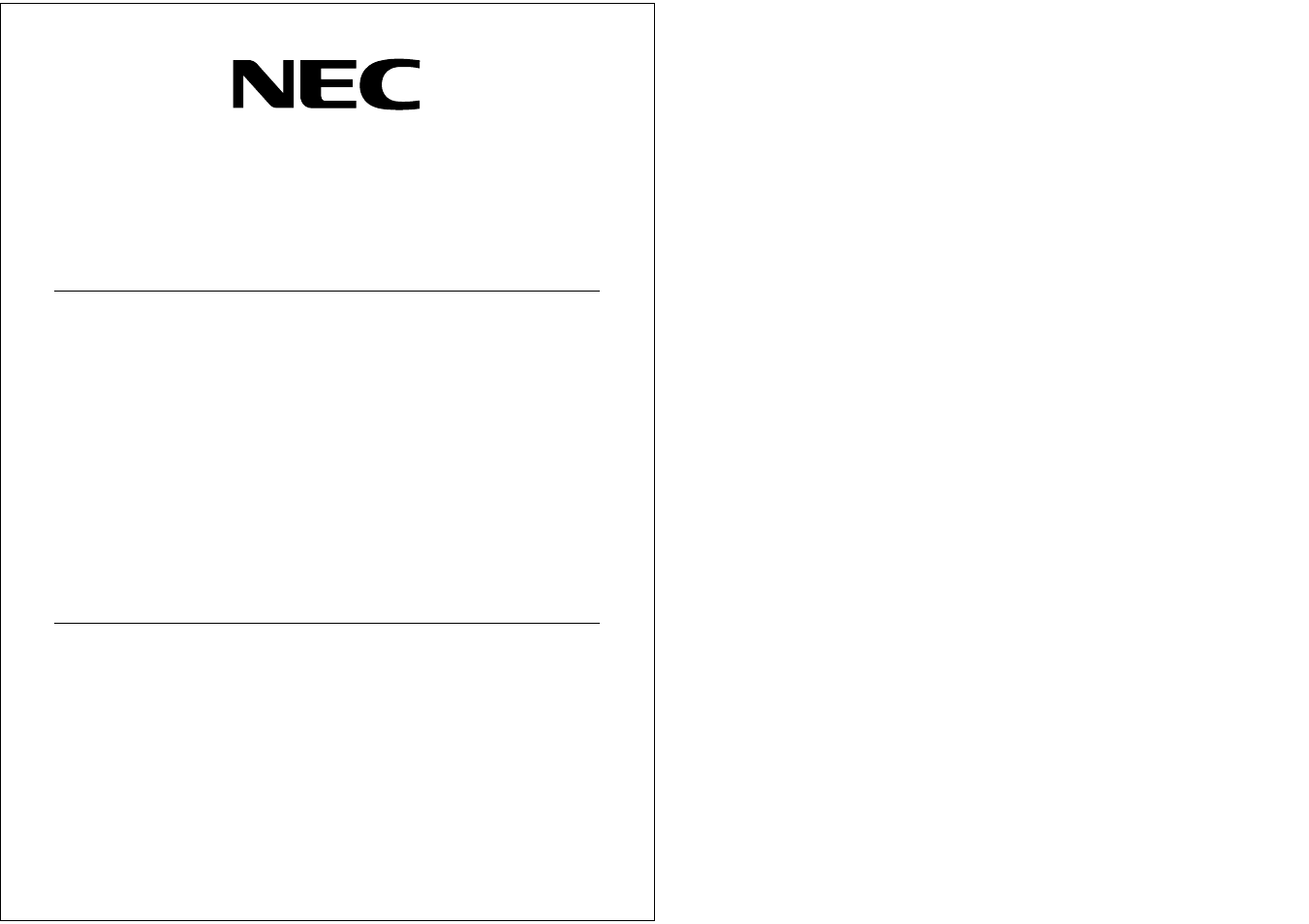 NEC PF28WT100 User Manual | Page 10 / 10