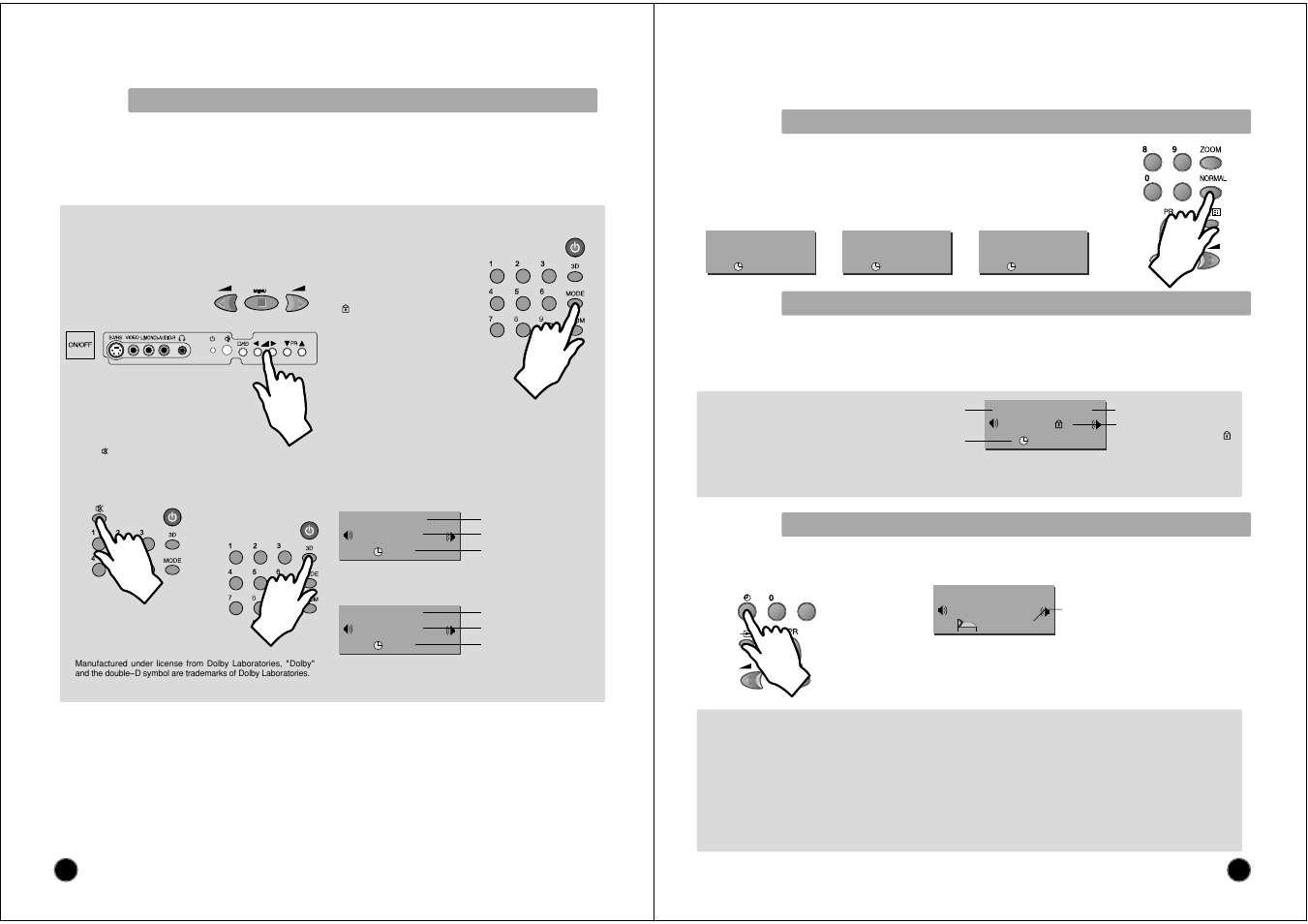 Program selection (from 0 to 99), Picture control, Sleep function | Freeze picture | NEC PF28WT100 User Manual | Page 4 / 10