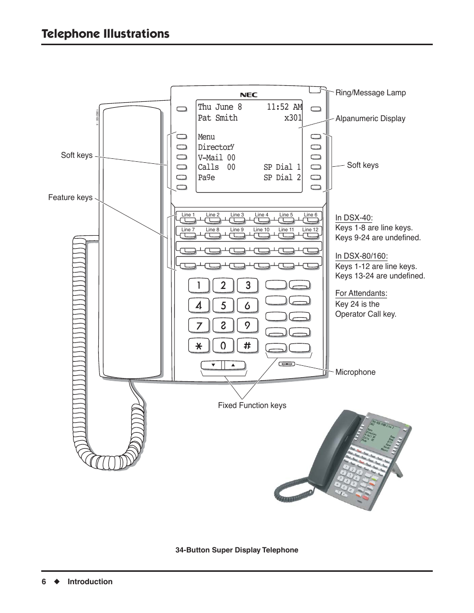 Telephone illustrations, Director, Sp dial 1 | NEC P/N 1093099 User Manual | Page 14 / 190