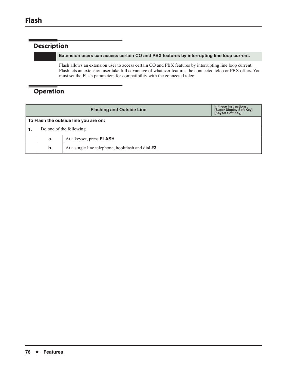 Flash, Description, Operation | NEC P/N 1093099 User Manual | Page 84 / 190