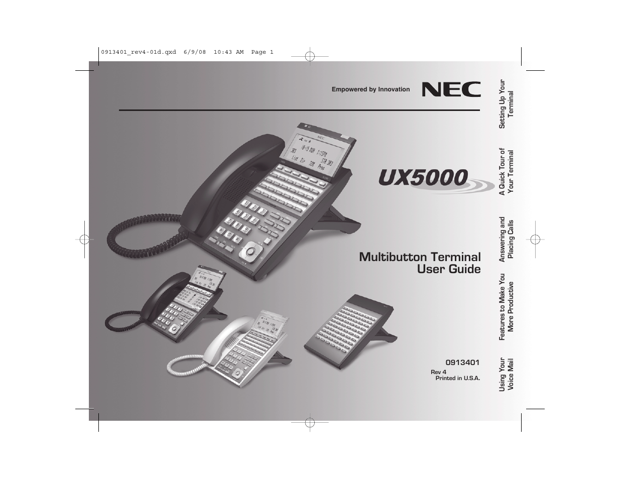 NEC UX5000 User Manual | 24 pages