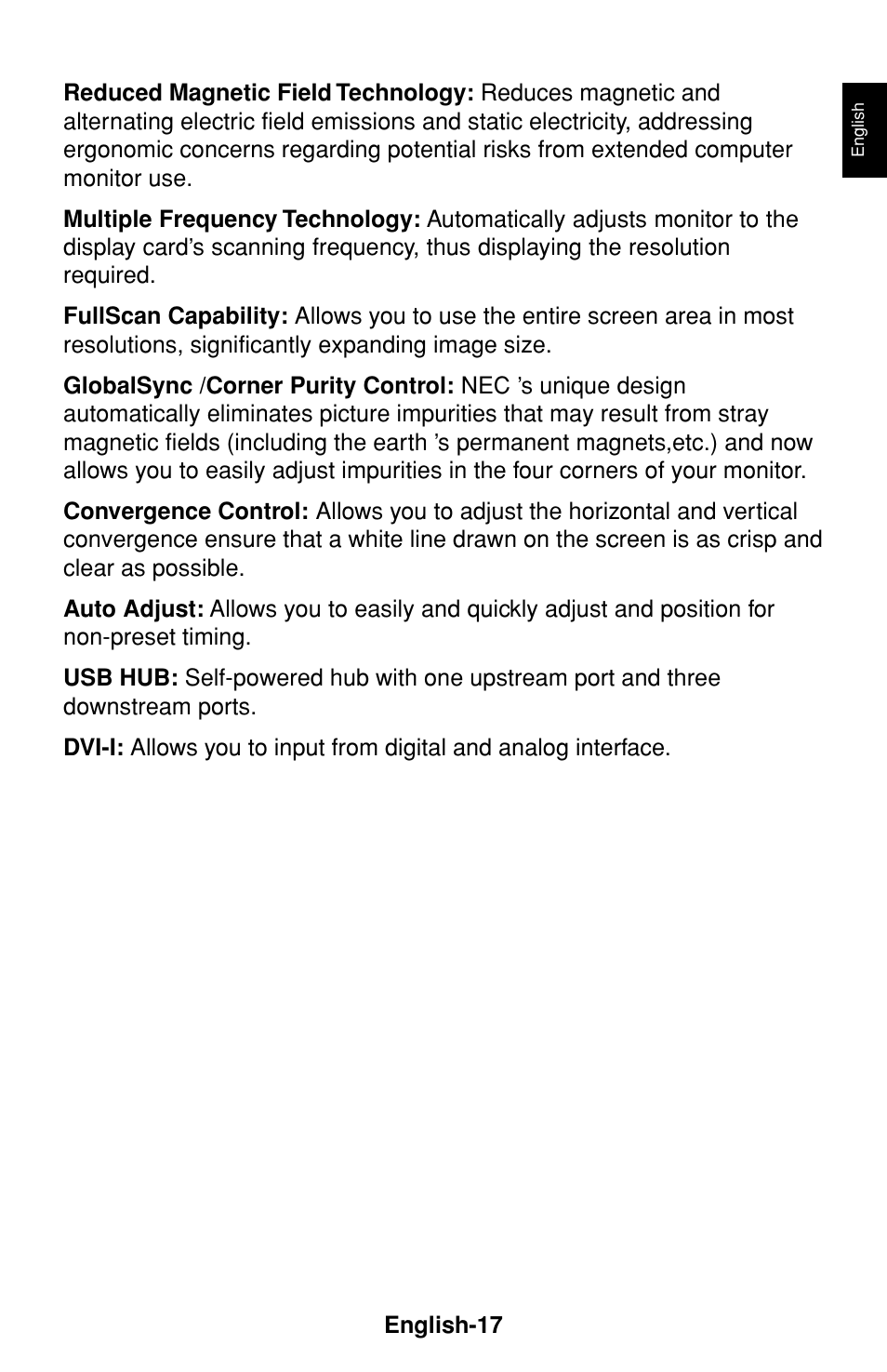 NEC FP1375X User Manual | Page 18 / 23