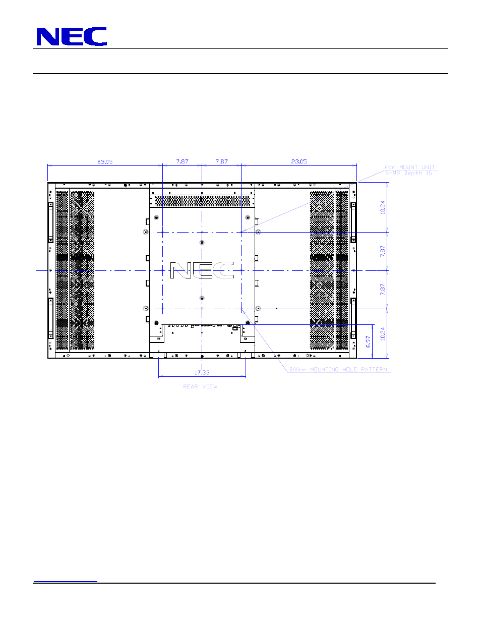 Lcd6520l-bk installation guide, 65” lcd display, Display dimensions (cont.) | NEC MultiSync LCD6520L-BK-AV User Manual | Page 4 / 10