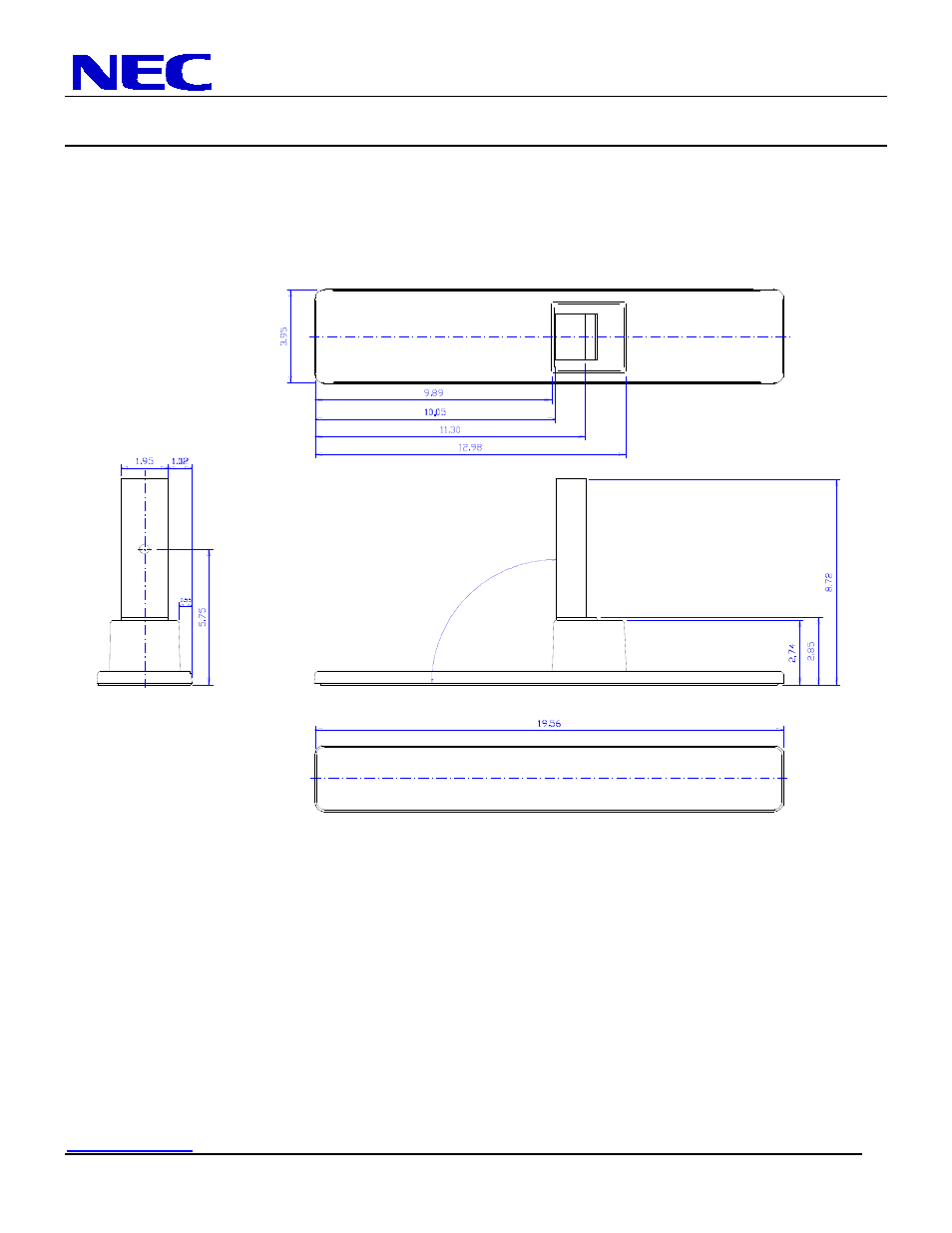 Lcd6520l-bk installation guide, 65” lcd display, Table top stand dimensions | NEC MultiSync LCD6520L-BK-AV User Manual | Page 6 / 10