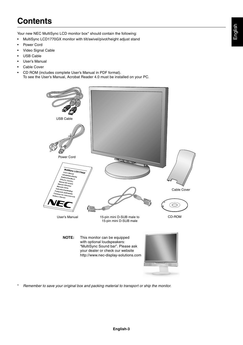 NEC LCD1770GX User Manual | Page 5 / 18