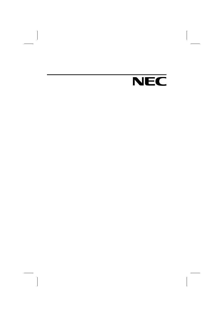 NEC E1100+ User Manual | Page 115 / 115