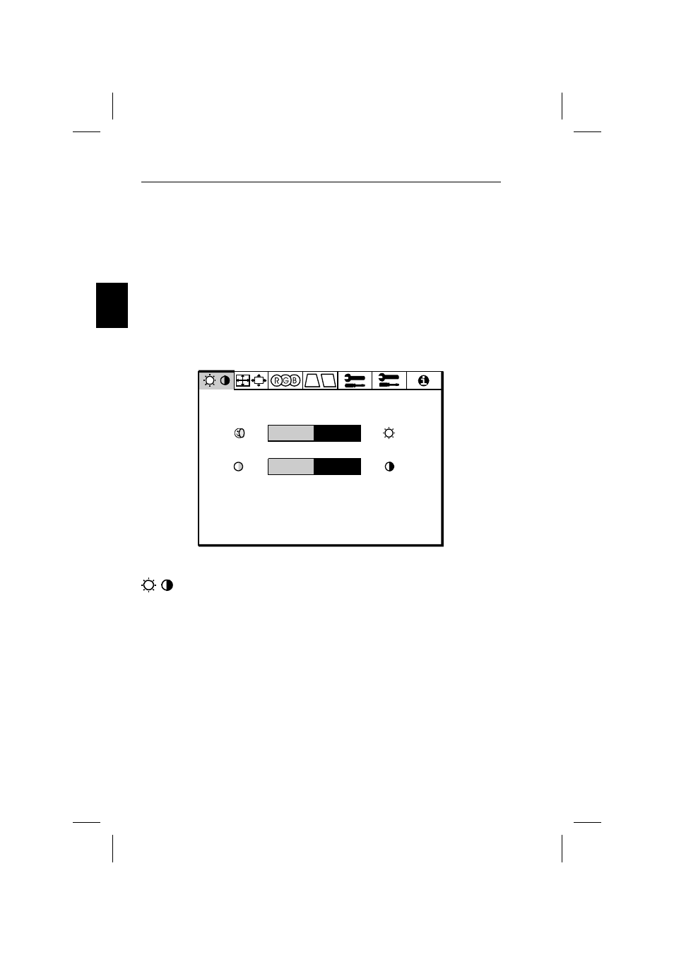 Osm menus, Main menu, Brightness/contrast control | NEC E1100+ User Manual | Page 17 / 115
