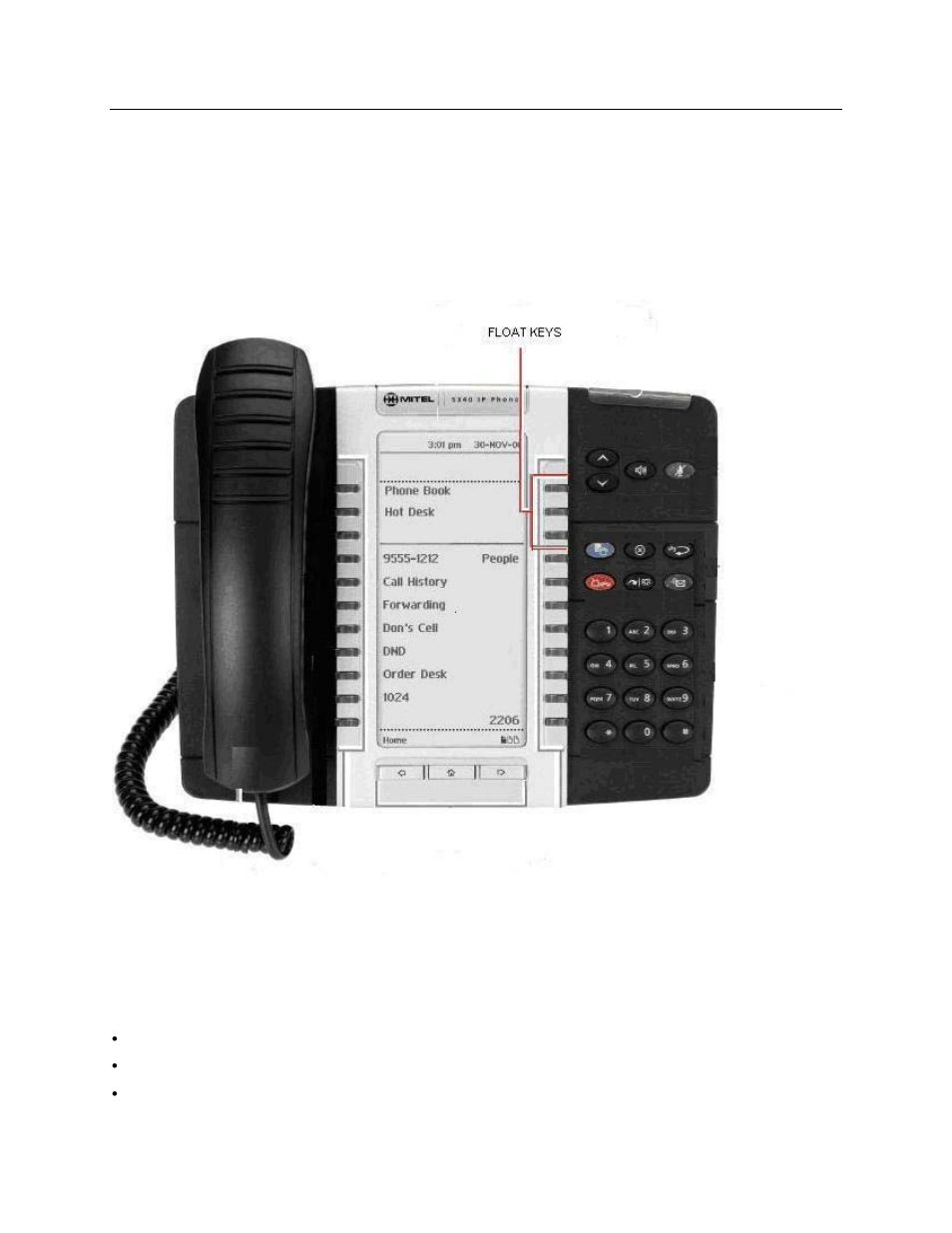 Float keys (5340 ip phone) | NEC 5330 IP User Manual | Page 57 / 93