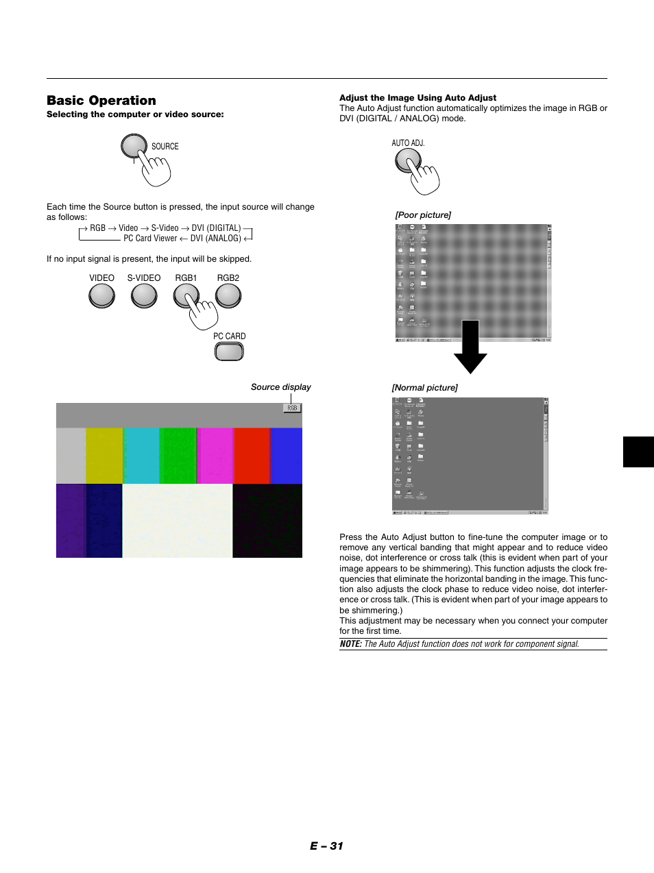 Basic operation | NEC GT950 User Manual | Page 31 / 66