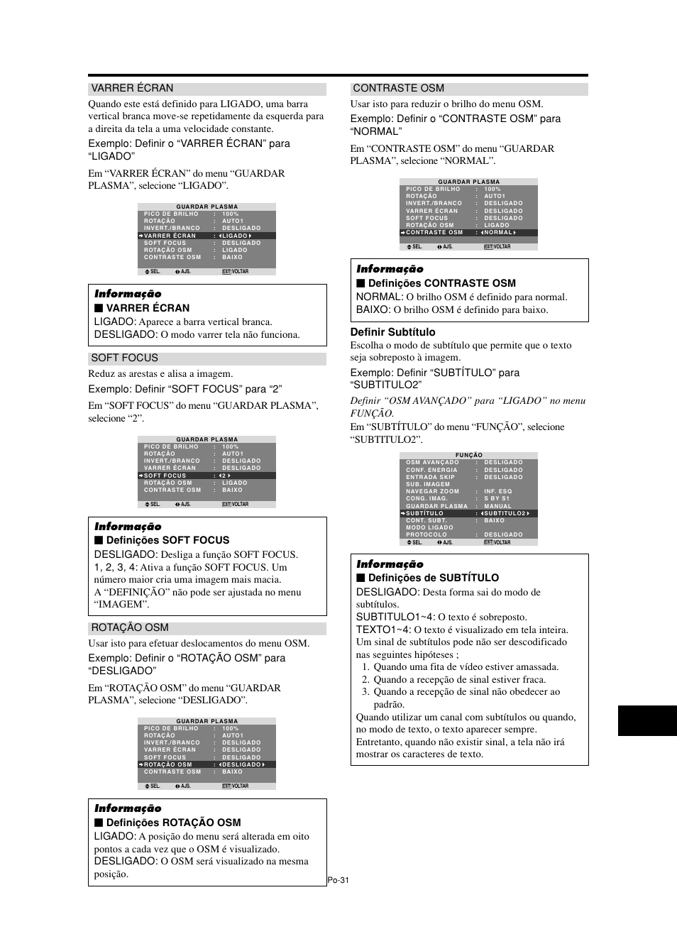 Definir subtítulo | NEC split screen Model User Manual | Page 141 / 148