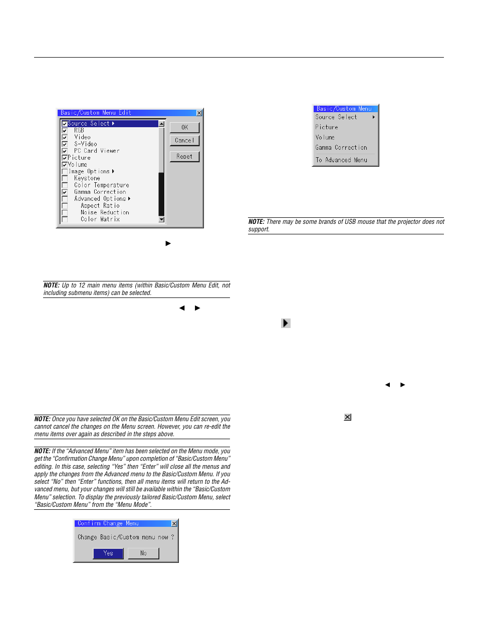 Using a usb mouse, E – 30 | NEC LT155 User Manual | Page 30 / 56