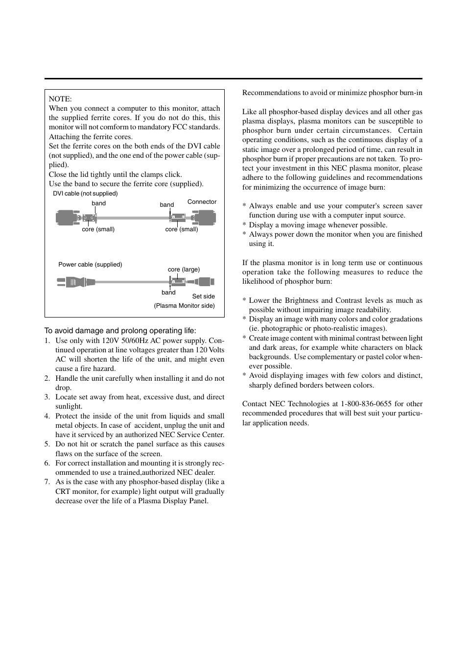 NEC 42MP1 User Manual | Page 3 / 54