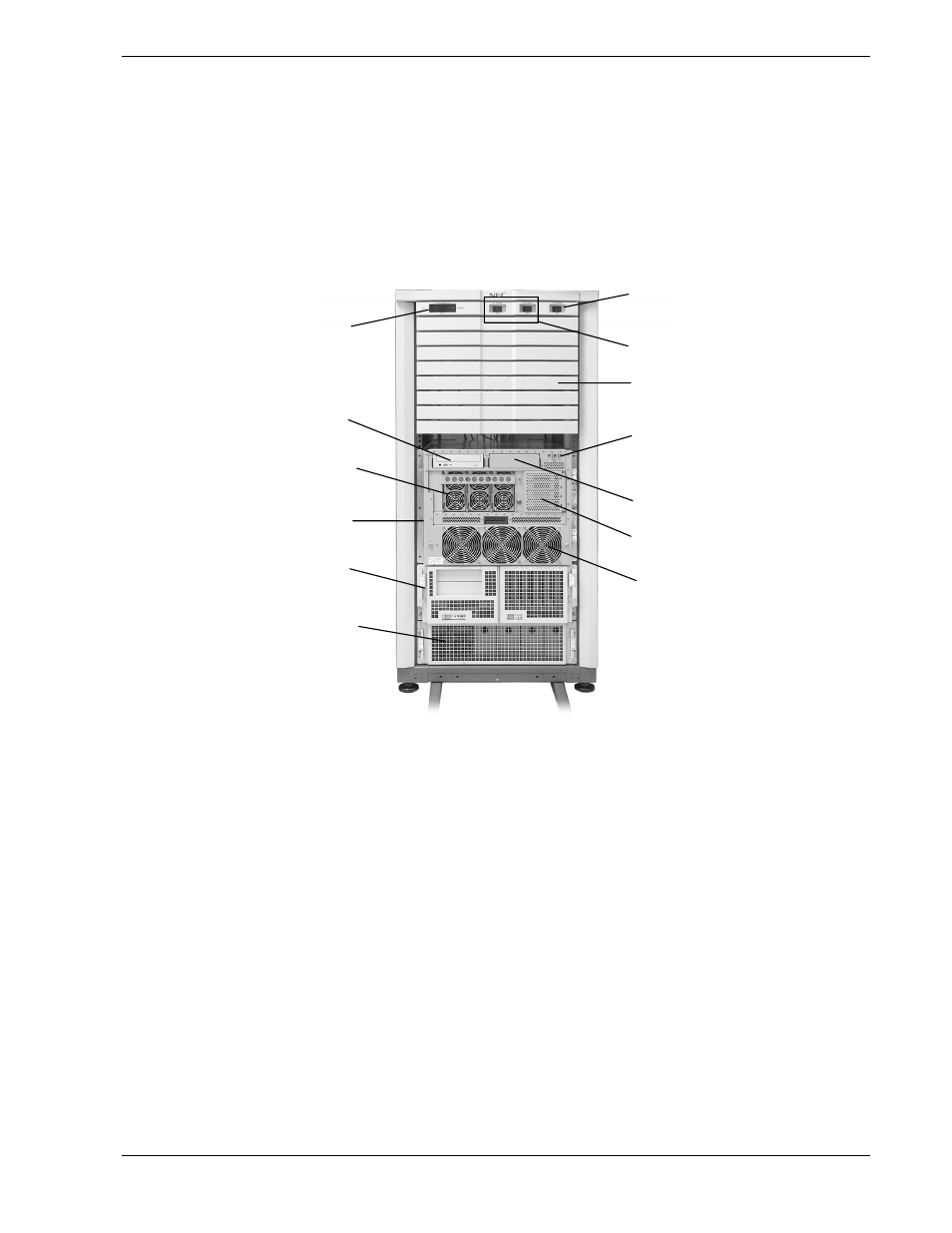 System chassis, Front view | NEC 1080Xd User Manual | Page 19 / 216