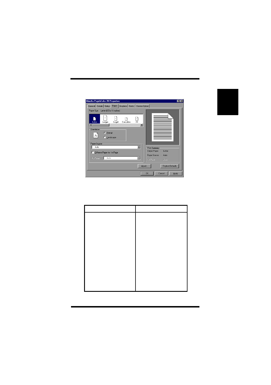 Paper | NEC PRINTER DRIVER 20 User Manual | Page 32 / 94