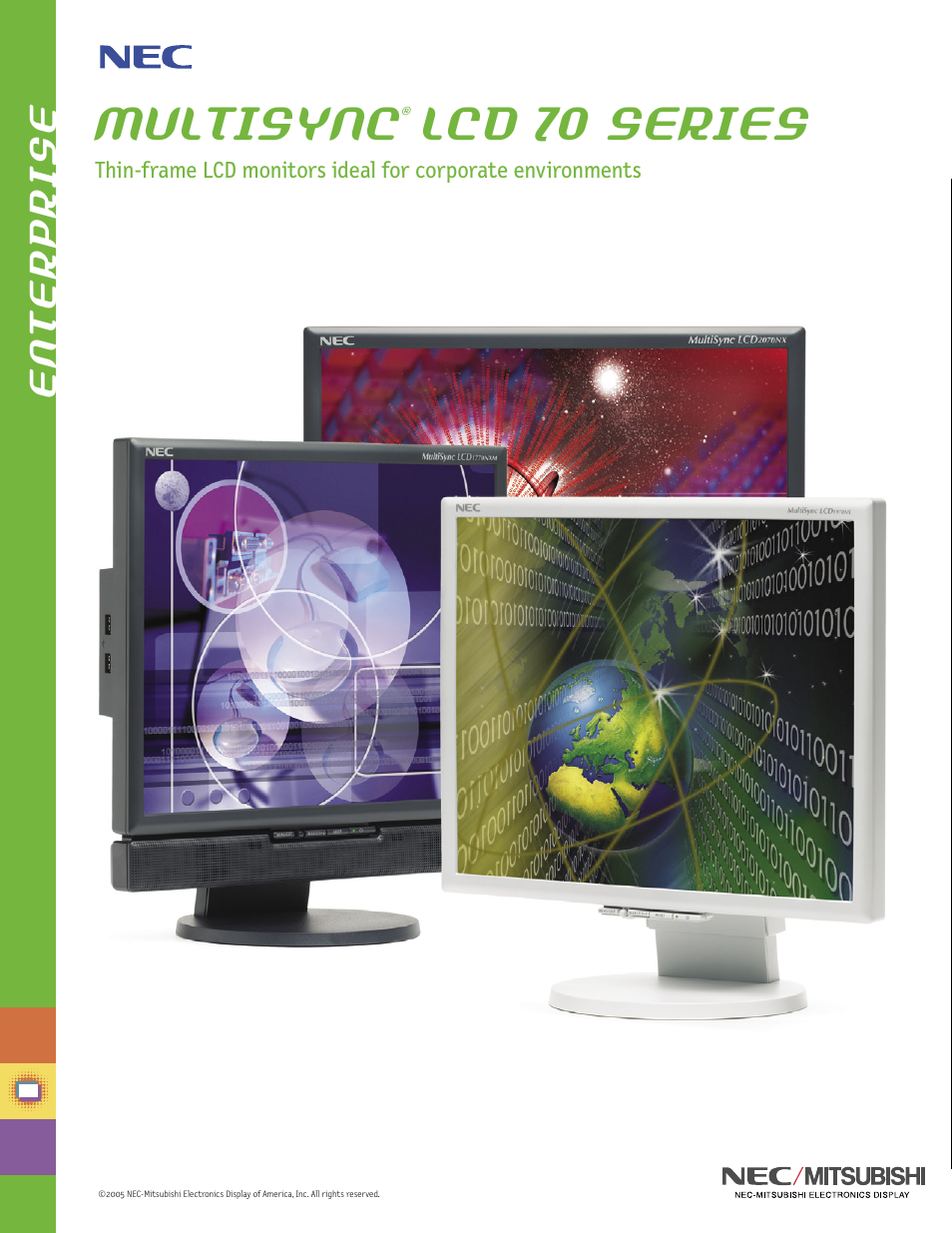 NEC LCD 70 Series User Manual | 4 pages