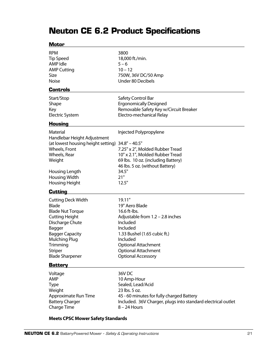 Neuton ce 6.2 product specifications | Neuton CE 6.2 User Manual | Page 25 / 66