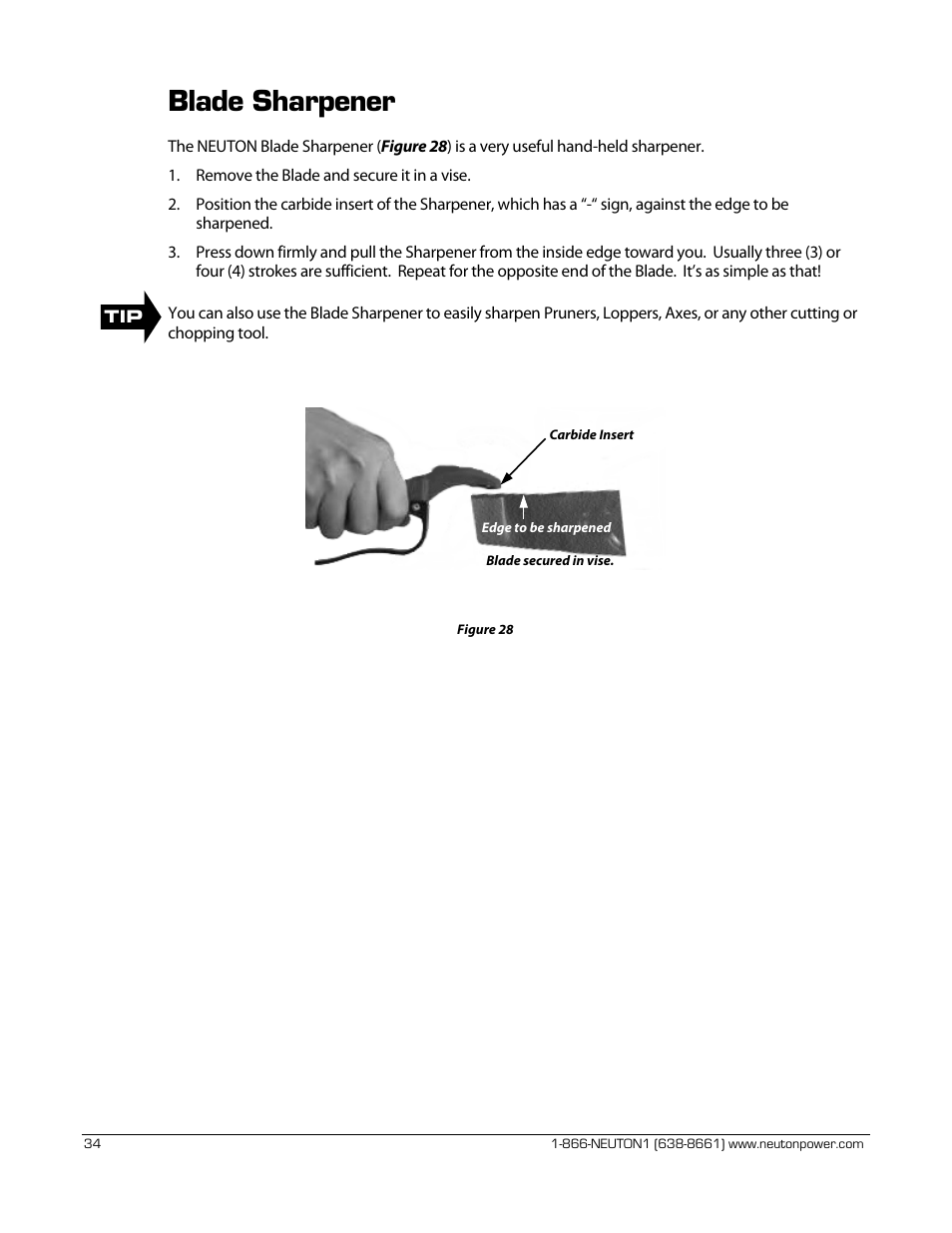 Blade sharpener | Neuton CE 6.2 User Manual | Page 38 / 66