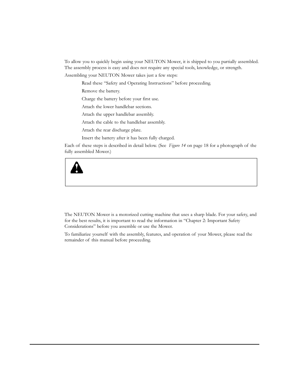 Assembling your neuton mower | Neuton EM 5.1 User Manual | Page 16 / 52