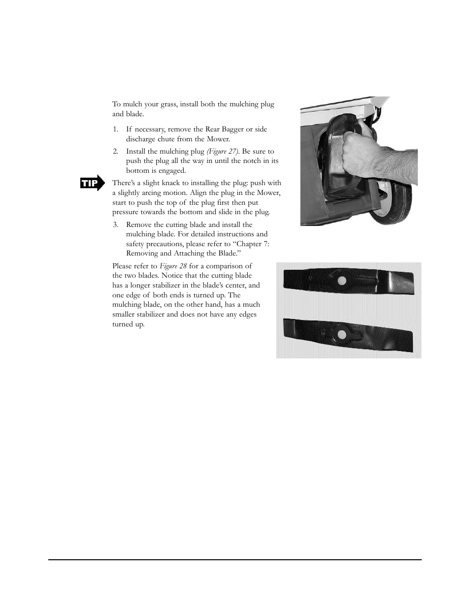 Installing the mulching kit | Neuton EM 5.1 User Manual | Page 35 / 52