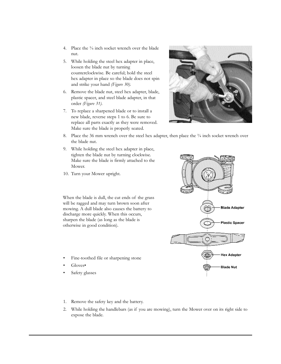 Sharpening the blade, Sharpening the blade in a vise | Neuton EM 5.1 User Manual | Page 38 / 52