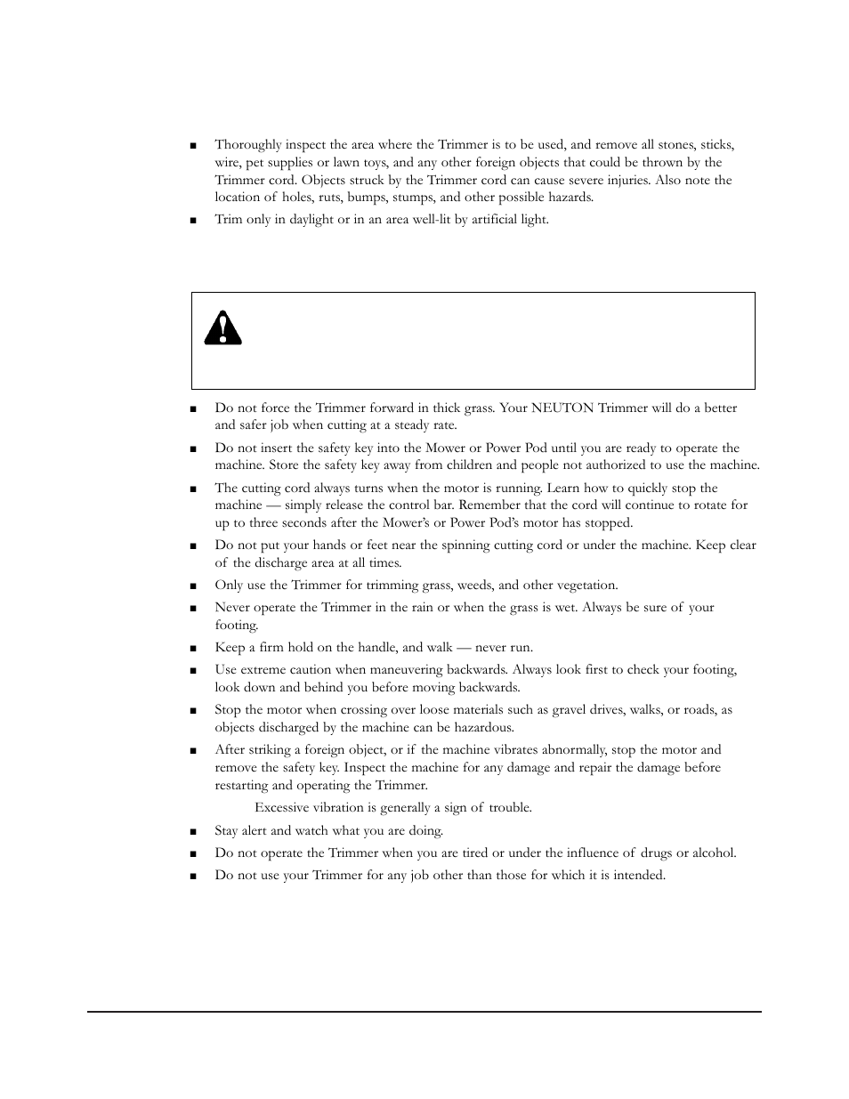 Operating your trimmer | Neuton MA 3.0 User Manual | Page 8 / 24