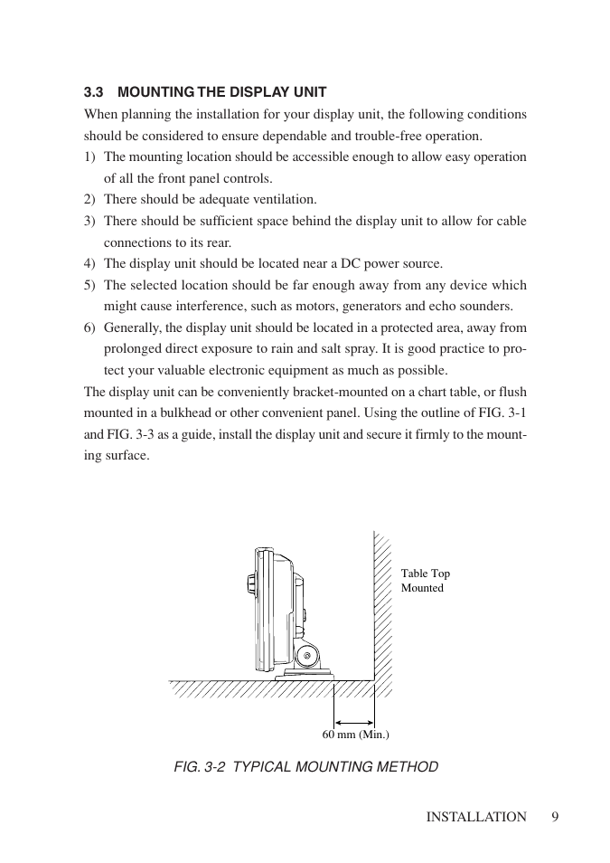 3 mounting the display unit | Network Computing Devices JRC 1500 MKII User Manual | Page 16 / 50