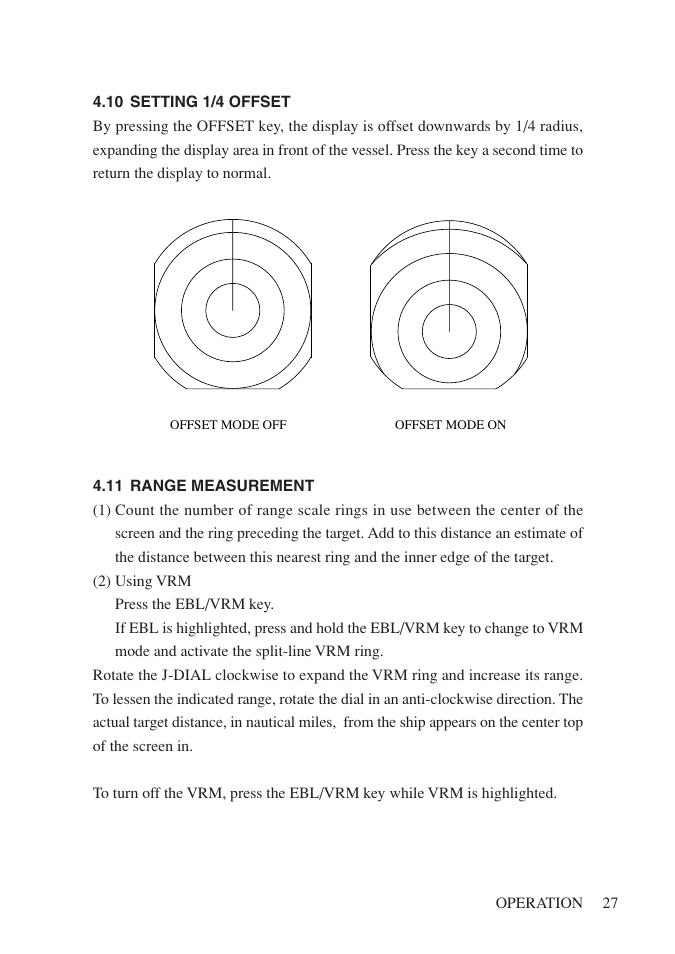 10 setting 1/4 offset, 11 range measuremen | Network Computing Devices JRC 1500 MKII User Manual | Page 34 / 50