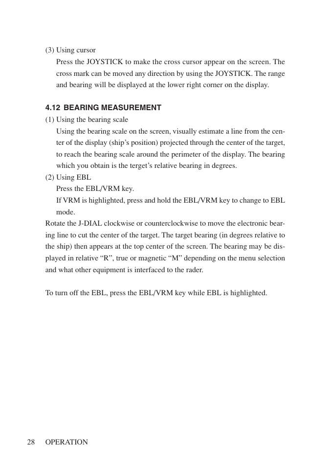 12 bearing measurement | Network Computing Devices JRC 1500 MKII User Manual | Page 35 / 50
