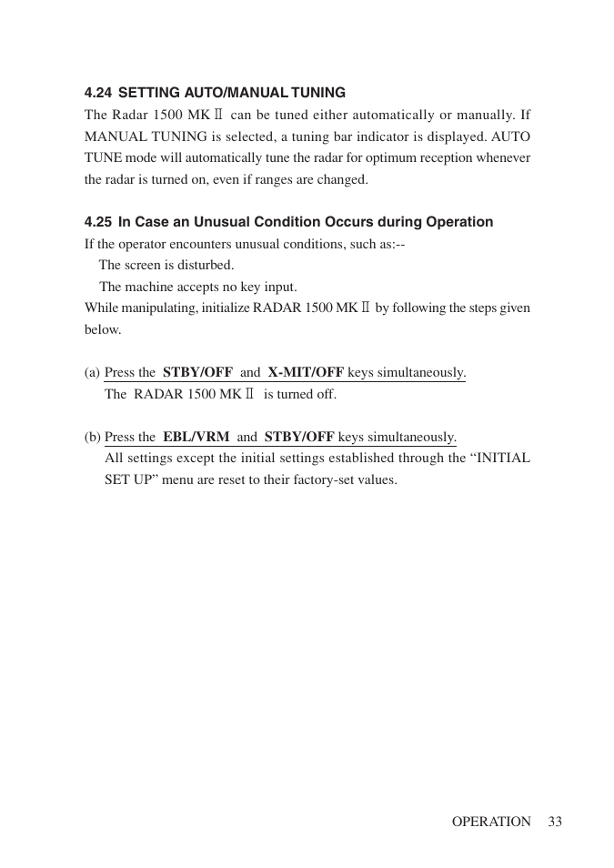 24 setting auto/manual tuning | Network Computing Devices JRC 1500 MKII User Manual | Page 40 / 50