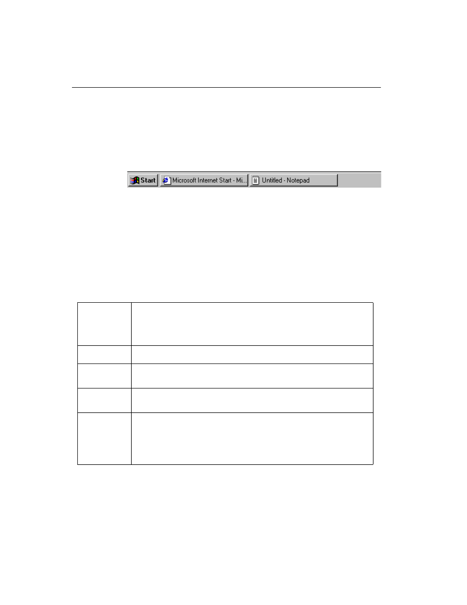 Taskbar, Figure 2-2 desktop taskbar | Network Computing Devices 300 User Manual | Page 22 / 45