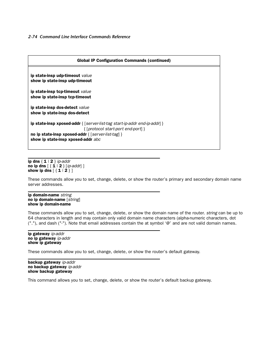 Netopia CLI 874 User Manual | Page 86 / 207