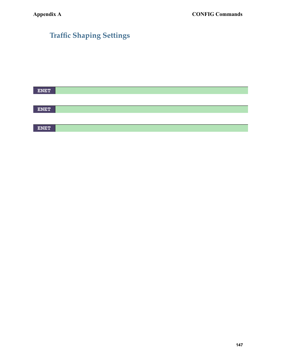 Traffic shaping settings, Trafﬁc shaping settings | Netopia 6.3 User Manual | Page 147 / 161
