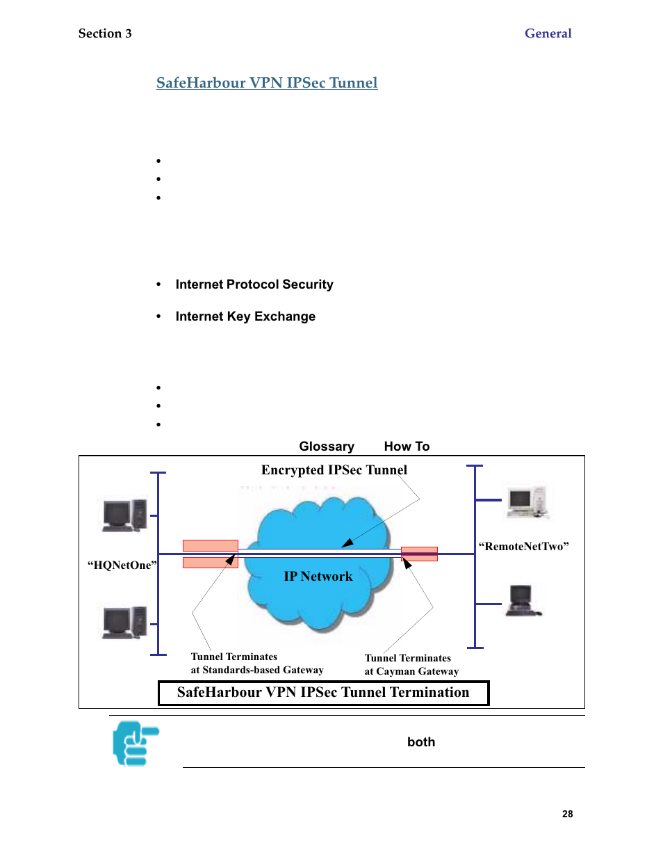 Safeharbour vpn ipsec tunnel | Netopia 6.3 User Manual | Page 28 / 161